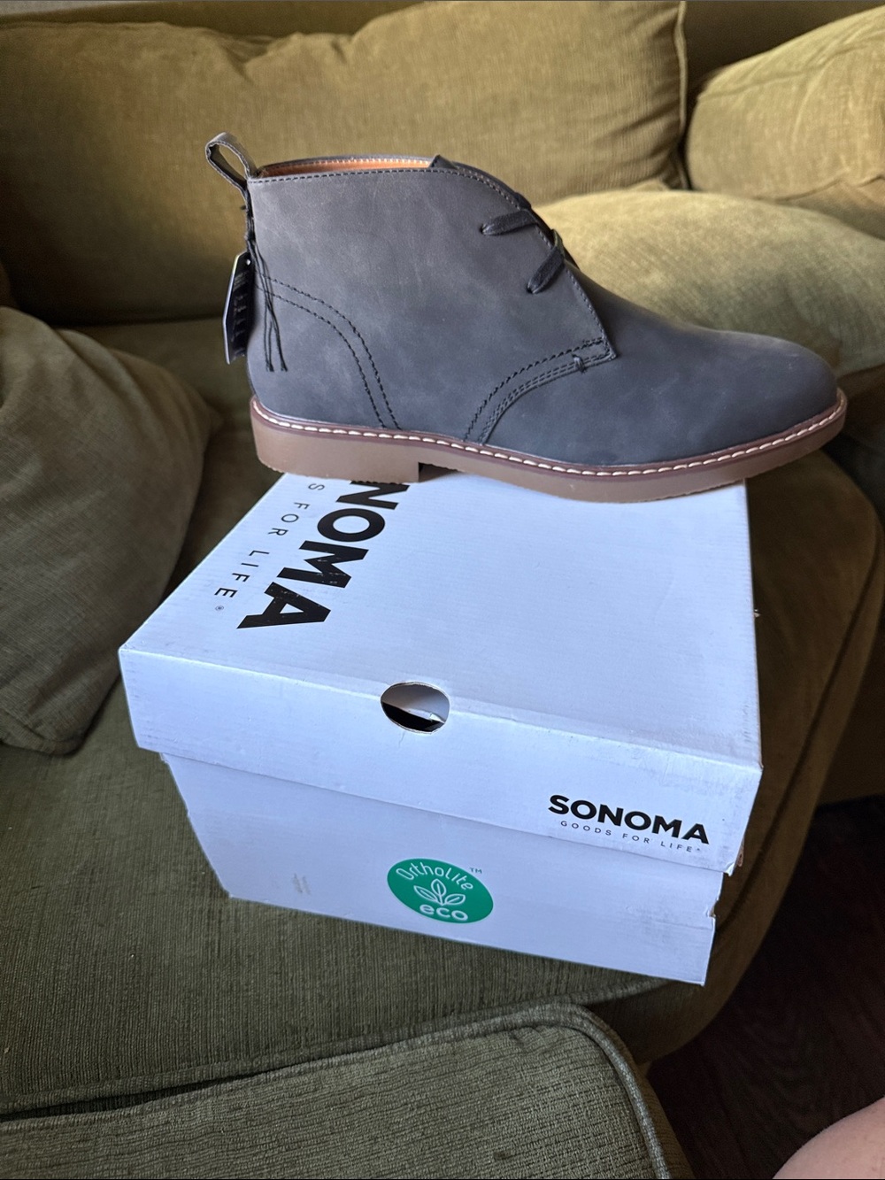 Sonoma Brown Gray Chukka Boots - Lace-Up Casual